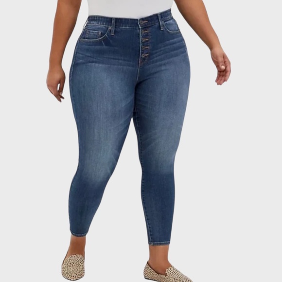 torrid Denim - TORRID Sky High Skinny Button Fly Jeans